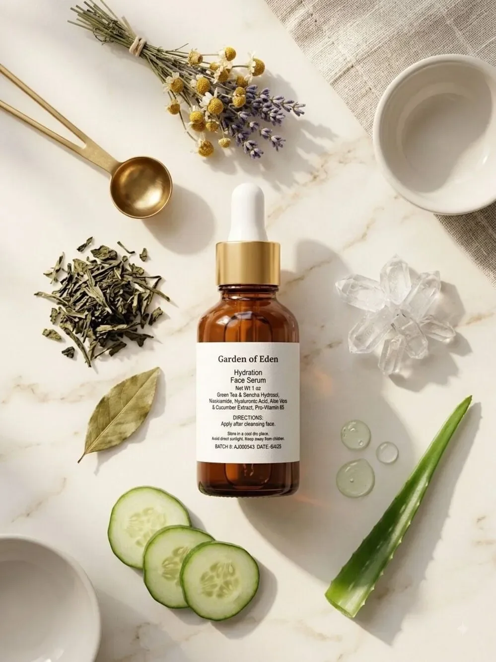 Garden of Eden Hydration Face Serum 1 oz Natural Hydrating Facial Oil Skincare
